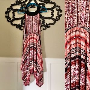 AUW Dress Asymmetrical Handkerchief Hem Dress